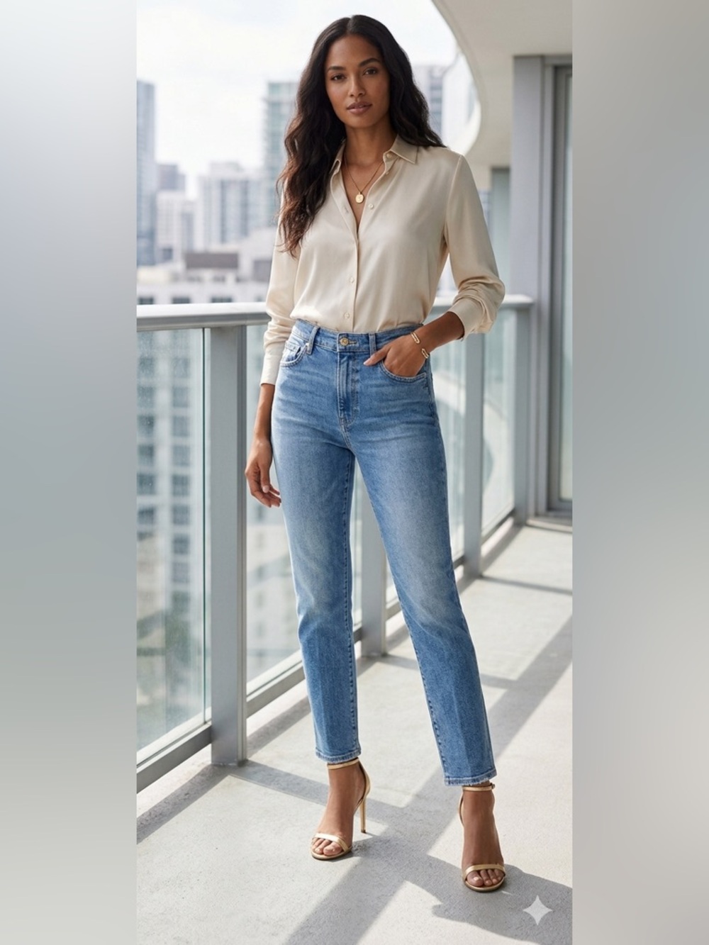 7 For All Mankind Peggi ankle 
straight Aphrodite blue light 
distressing sz 28